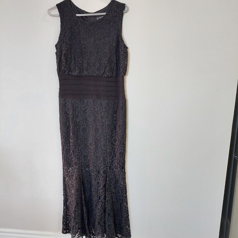 Enfocus Studio formal lace gown long dress Black Size 10